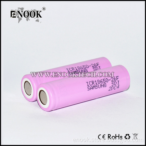 Samsung 26f 18650 3.7v 2600mah E-cig Battery